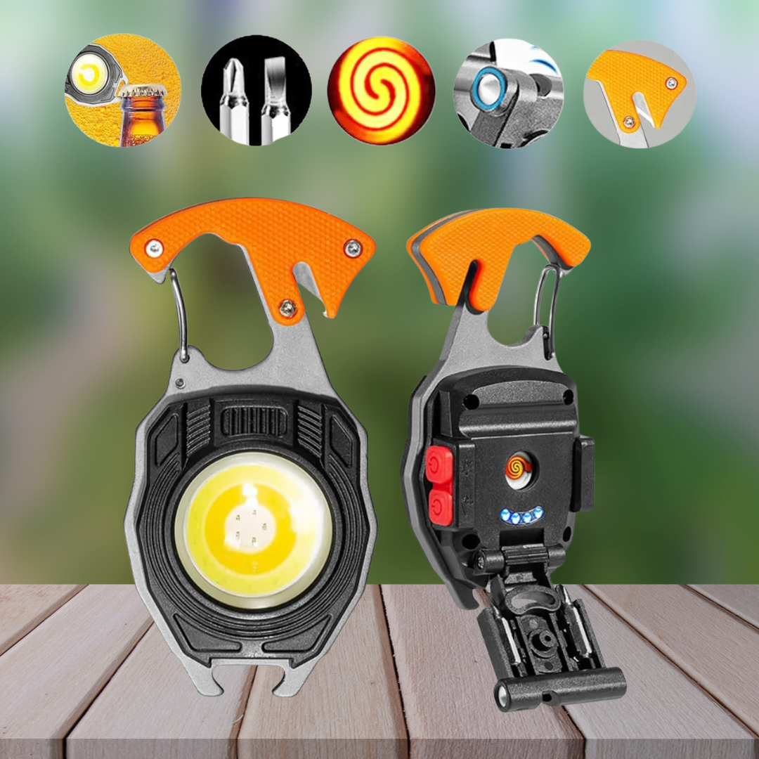 Linterna Multiusos Camping Encendedor Llavero 7 Modos Luz
