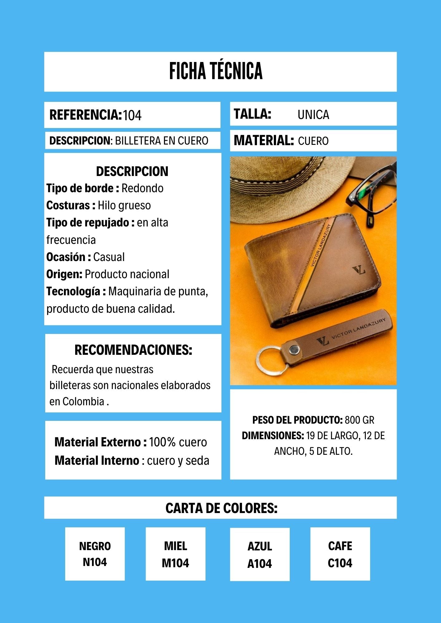 Billetera en Cuero