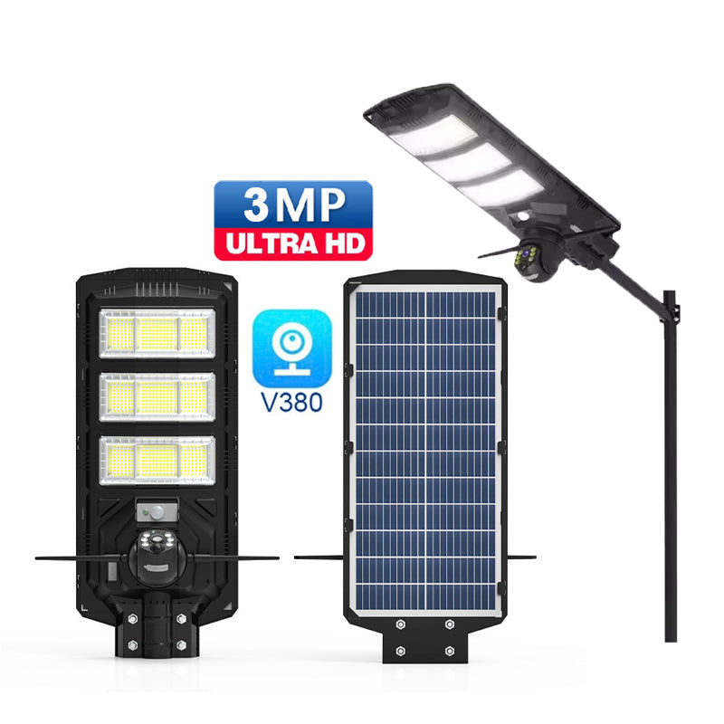 CAMARA SOLAR CON LUZ LED 2 EN 1